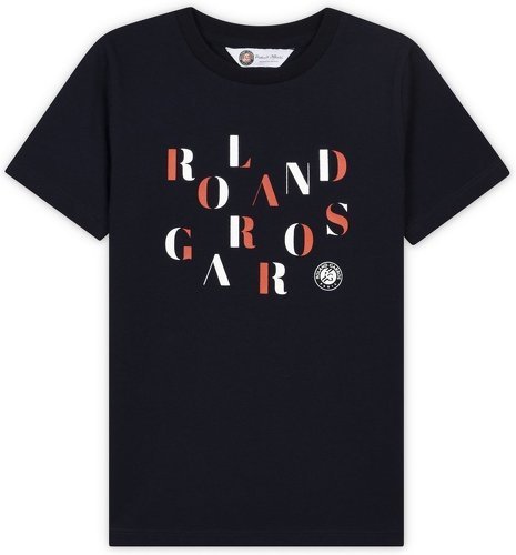 ROLAND-GARROS-T-shirt col rond lettres garçon - marine-0