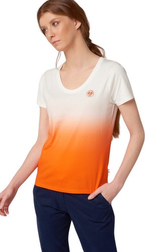 ROLAND-GARROS-T-shirt ecru femme tie and dye Roland-Garros - terre battue-3