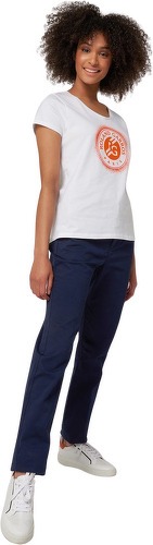 ROLAND-GARROS-T-shirt femme à col rond logo Roland-Garros - blanc-2