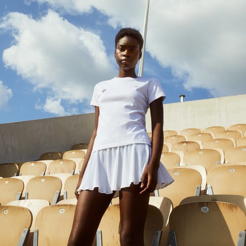LACOSTE-T-shirt femme Lacoste pour Roland-Garros - Blanc-1