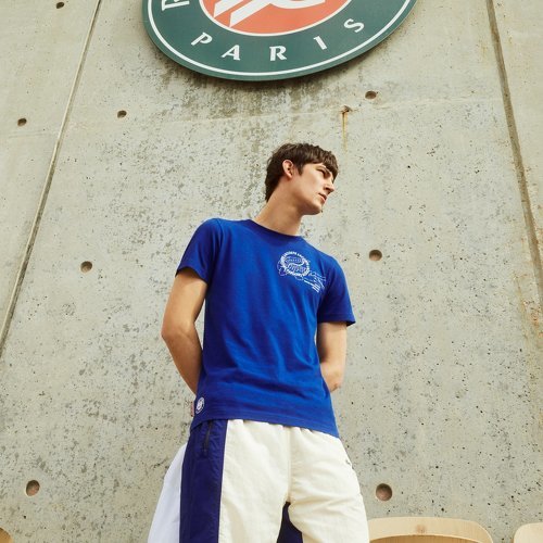 LACOSTE-T-shirt homme Lacoste pour Roland-Garros - Bleu-2
