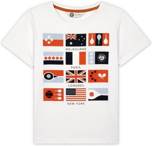 ROLAND-GARROS-T-shirt Roland Garros "Grand Chelem" garçon - blanc-0