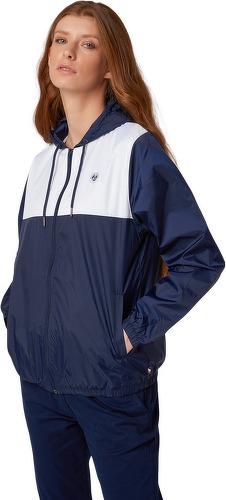 ROLAND-GARROS-Coupe-vent à capuche femme Color Block Roland-Garros - marine et blanc-1