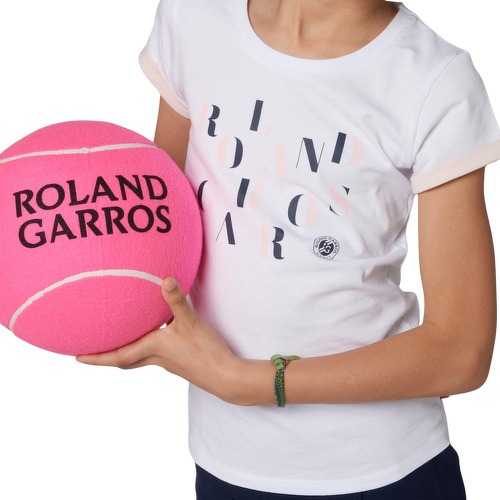 ROLAND-GARROS-T-shirt col rond fille - blanc-2
