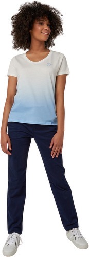 ROLAND-GARROS-T-shirt ecru femme tie and dye Roland-Garros - bleu clair-1