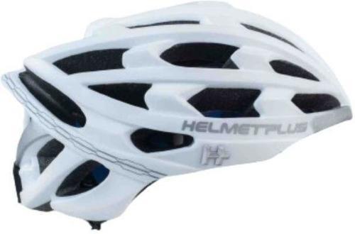 HELMET+-CRONOS NM Casque route éclairage et clignotants et audio intégré M - Blanc-1
