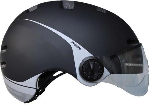HELMET+-PHENIX NL Casque vélo/trott/speed éclairage, clignotants, audio L - Noir-1