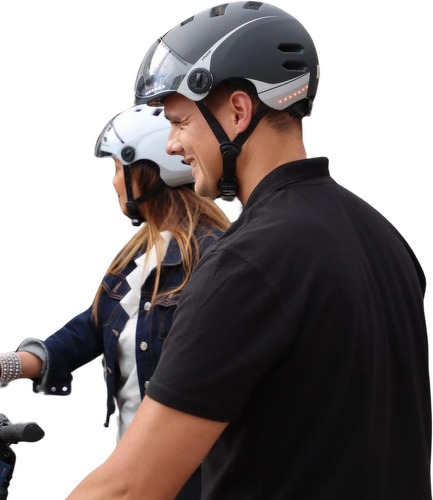 HELMET+-PHENIX NL Casque vélo/trott/speed éclairage, clignotants, audio L - Noir-2