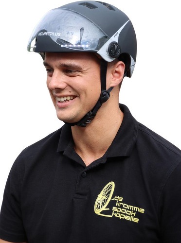 HELMET+-PHENIX NL Casque vélo/trott/speed éclairage, clignotants, audio L - Noir-3