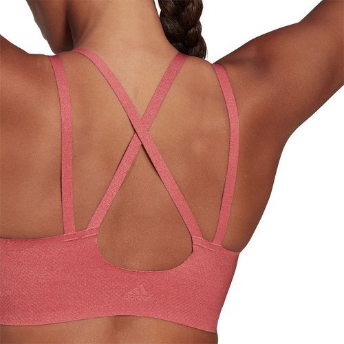 adidas Performance-Brassière Yoga Luxe Studio Maintien léger Fire-3