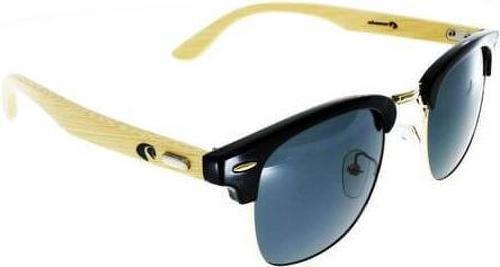 Skeena-Lunettes de Soleil SKEENA TERI noir, Le style Club master avec branches en bois Mixte Indice 3-3