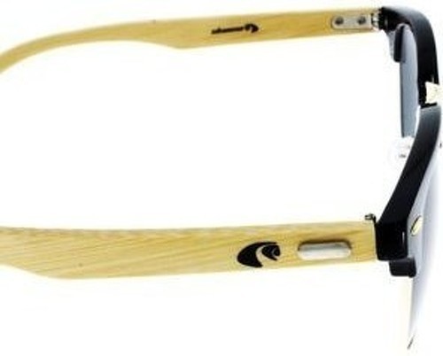 Skeena-Lunettes de Soleil SKEENA TERI noir, Le style Club master avec branches en bois Mixte Indice 3-1