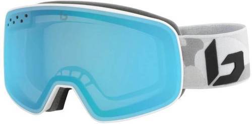 BOLLE-Masque de ski Mixte Photochromique cat 1 à 3 taille M/L Bollé NEVADA Mat White Camo Vermillon Blue Antibuée Platinum, Anti-Rayures , Flow tech et Technologie Photochromique-0