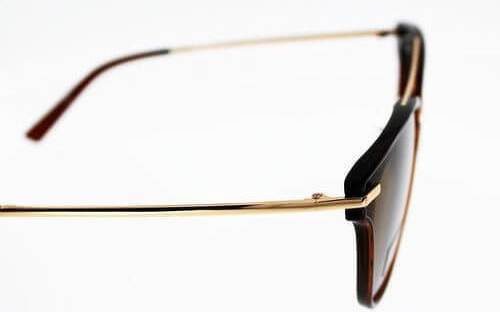 Ad Sol-Lunettes De Soleil Ad Sol 3298 Marron/Doré Avec Branches Métal-1
