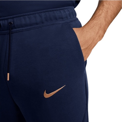 NIKE-Pantalon France Tech Fleece Bleu-4