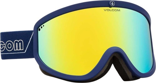 VOLCOM-Masque de snow Footprints Dark Blue/White - Gold Chrome-2