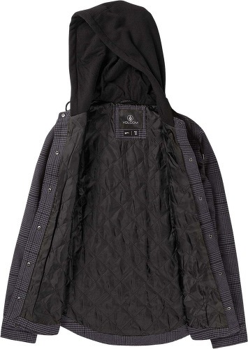 VOLCOM-Veste Hooded Flannel - Black-3