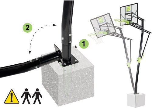 Exit Toys-Panier de basketball pour fixation au sol et cercle dunk Exit Toys Galaxy-1
