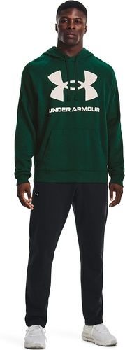 UNDER ARMOUR-Sweat à capuche Under Armour Rival Fleece Big Logo vert foncé-4