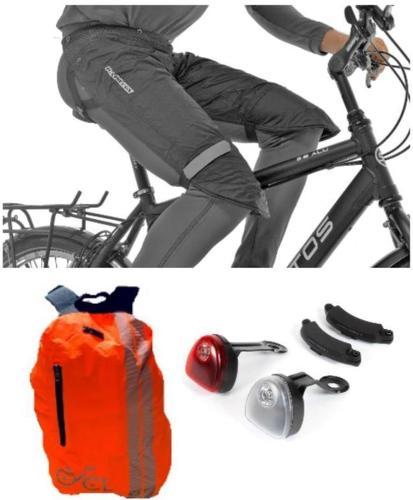 Toad-Pack pluie vélo - Coverbag, Pantalon anti-pluie, eclairage avant arrière-0