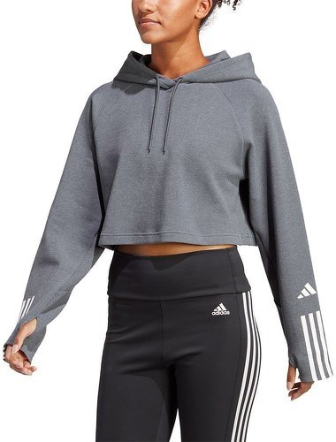 adidas-Sweat-shirt à capuche en coton Train Essentials Train 3-Stripes-0