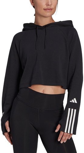 adidas Performance-Sweat-shirt à capuche en coton Train Essentials Train 3-Stripes-0