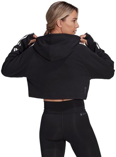 adidas Performance-Sweat-shirt à capuche en coton Train Essentials Train 3-Stripes-1