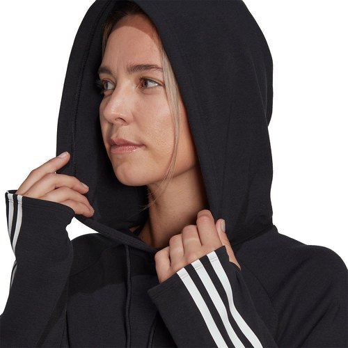 adidas Performance-Sweat-shirt à capuche en coton Train Essentials Train 3-Stripes-4