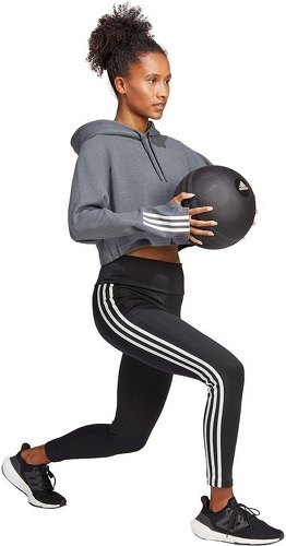 adidas-Sweat-shirt à capuche en coton Train Essentials Train 3-Stripes-3
