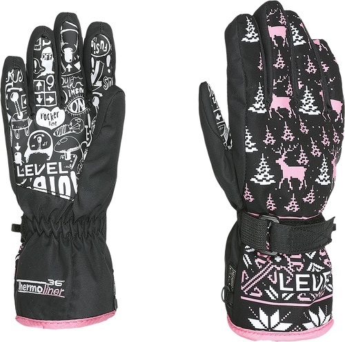LEVEL-Gants De Ski/snow Level Junior Ninja Pink Fille-0