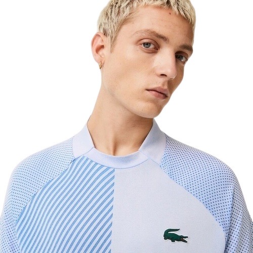 LACOSTE-Polo Lacoste Sport Seamless Bleu-3