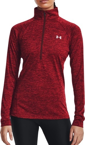 UNDER ARMOUR-Pull ½ zip Rouge Femme Under Armour Twist-image-1