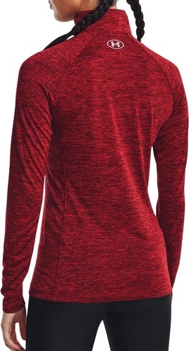 UNDER ARMOUR-Pull ½ zip Rouge Femme Under Armour Twist-1