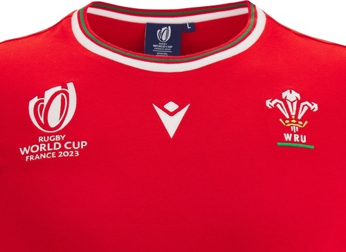 MACRON-T-shirt Pays de Galles Coupe du Monde Rugby France 2023 Rouge-2
