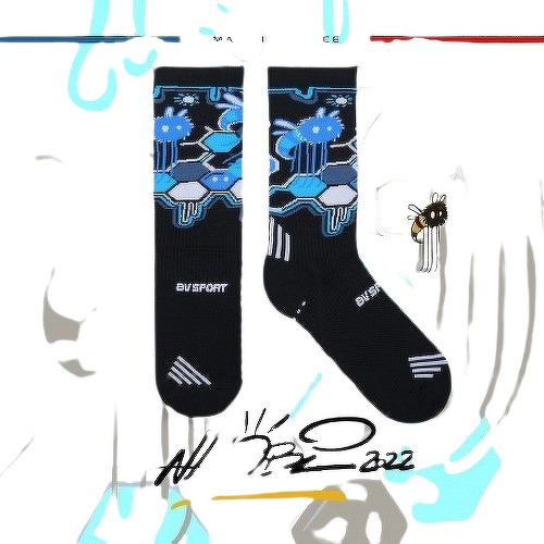 BV SPORT-Bv Sport Run Collector Nhobi Abeilhinhas - Chaussettes de running-1