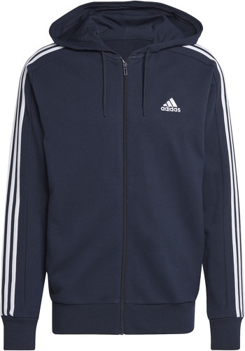 adidas Sportswear-Veste à capuche zippée 3 bandes Essentials-1