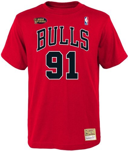 Mitchell & Ness-Mitchell & Ness Shirt - Chicago Bulls Dennis Rod rouge-image-1