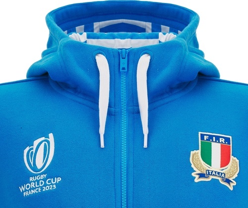 MACRON-Veste à capuche Italie Coupe du Monde Rugby France 2023 Bleu-2