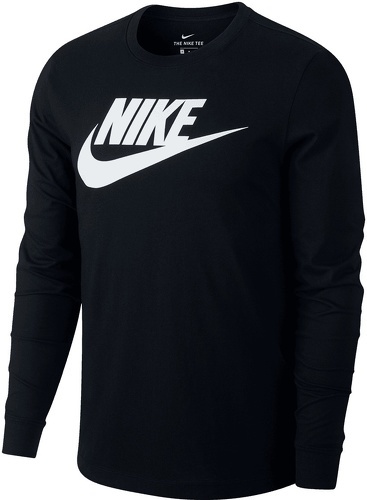 NIKE-Chemise manches longues Nike Sportswear Icon Futura noir / blanc-0