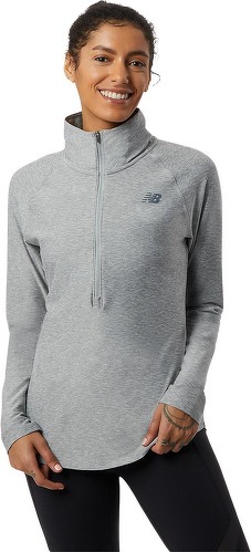 NEW BALANCE-Spacedye T-Shirt Manches Longues Demi-Zip-0