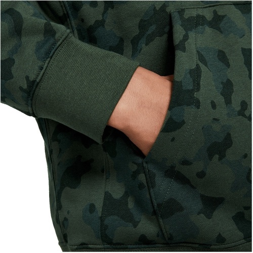 NIKE-Pull à capuche Nike Sportswear Club éponge Camo vert foncé-1