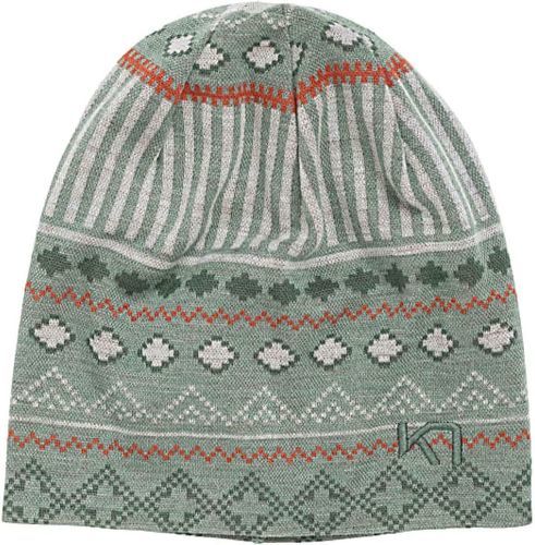 KARI TRAA-Kari traa tuva beanie sage  bonnet avec laine merinos-0