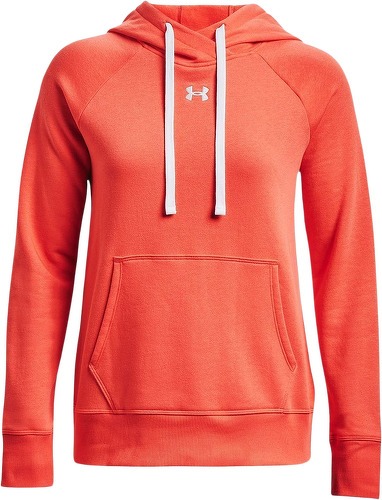 UNDER ARMOUR-Sweat à capuche Under Armour femme Rival Fleece HB rouge-2