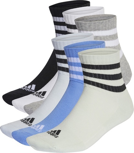 adidas Performance-Mi-chaussettes enfant adidas 3-Stripes Sportswear (x3)-image-1
