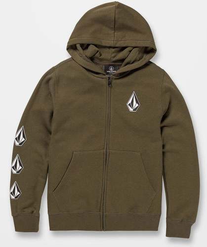 VOLCOM-Sweat à capuche zippé Iconic Stone - MILITARY - (Enfant)-0