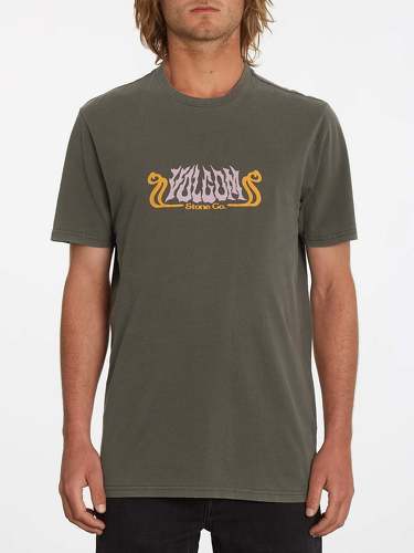 VOLCOM-T-shirt Subterraner - DARK BROWN-1
