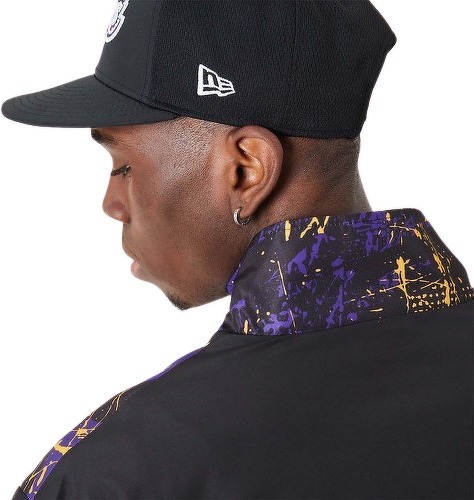 NEW ERA-Veste NBA Los Angeles Lakers New Era Panel Track Noir-2