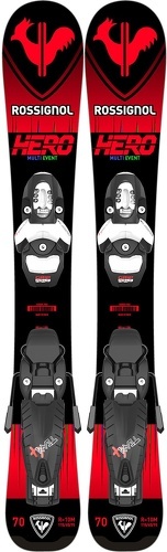 ROSSIGNOL-Pack Ski Rossignol Hero Pro + Fixations Team 4 Gw Garçon-image-1