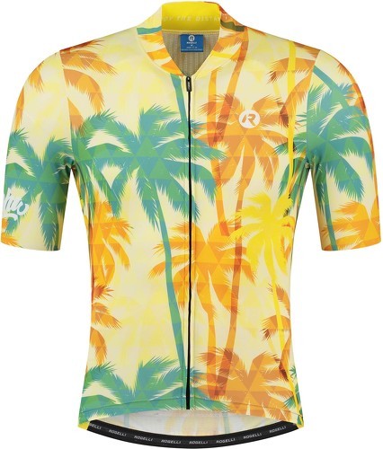 Rogelli-Maillot Manches Courtes Velo Hawaii - Homme - Jaune-image-1