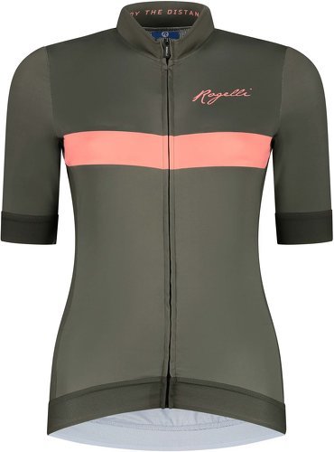 Rogelli-Maillot Manches Courtes Velo Prime - Femme - Vert/Corail-image-1